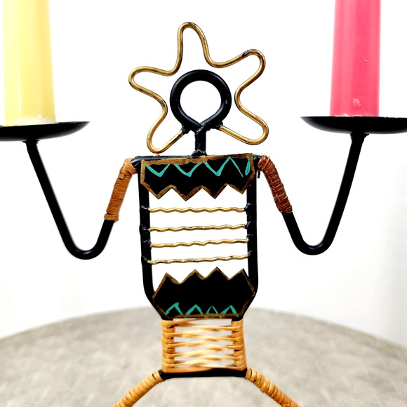 Vintage Laurids Lonborg Balancing Candlestick Man Tribal MCM Mid-Century Modern - Picture 13 of 16